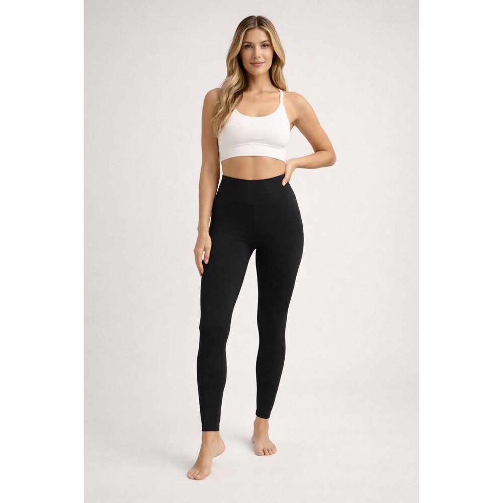 Pink Lily Black High Waisted Athletic Leggings Women’s XL